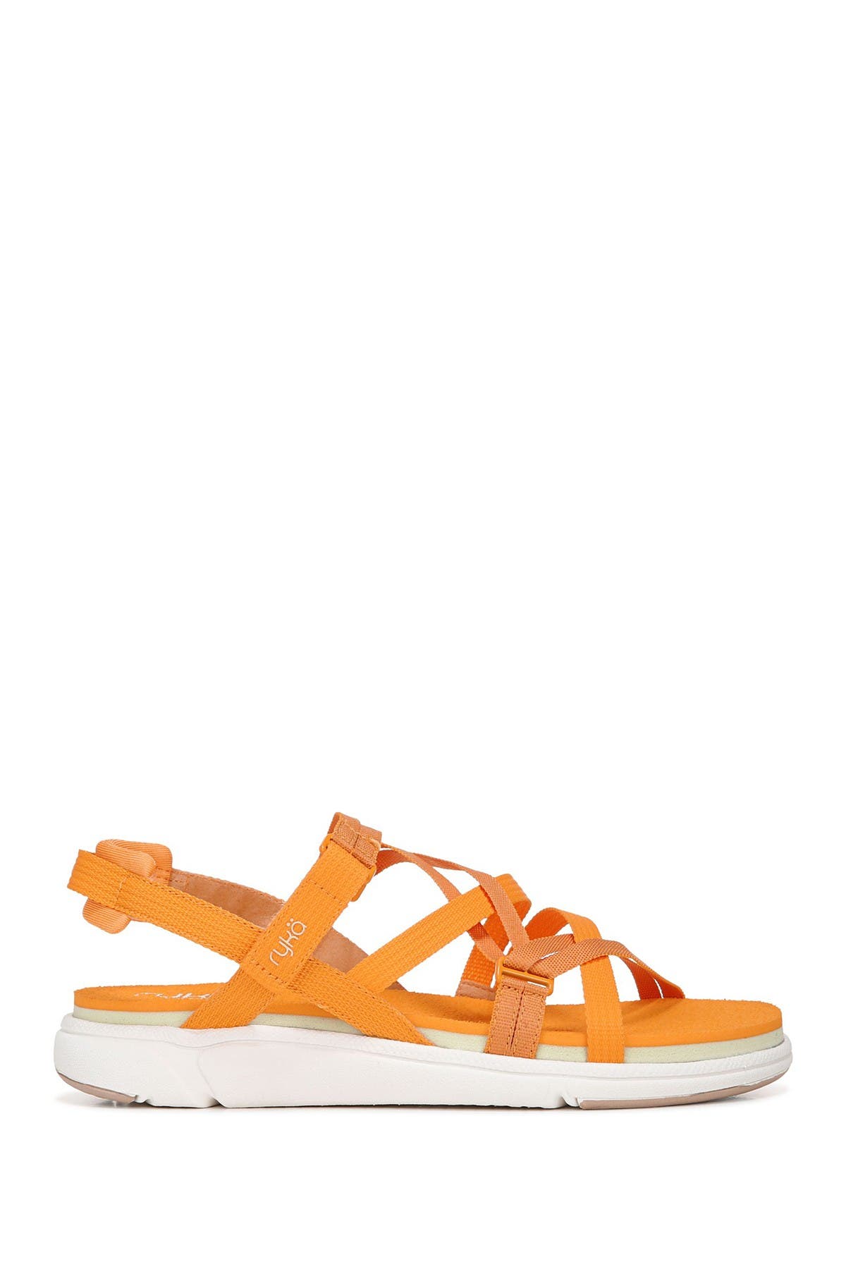 orange wide width sandals