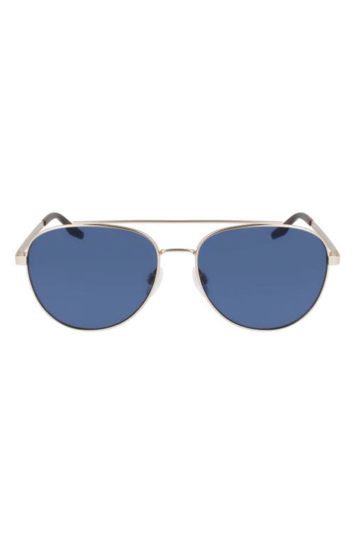 Converse Activate 57mm Aviator Sunglasses in Satin Gold /Blue