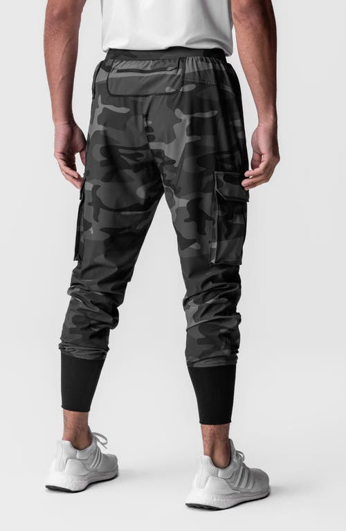 Shop Asrv Tetra-light Cargo Joggers In Black Camo Reflective