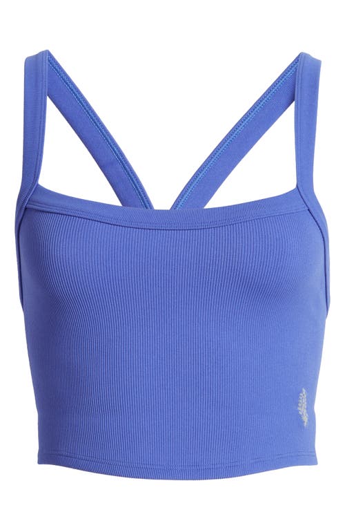 Shop Fp Movement By Free People Free People Fp Movement All Clear Rib Crop Camisole In Electric Cobalt