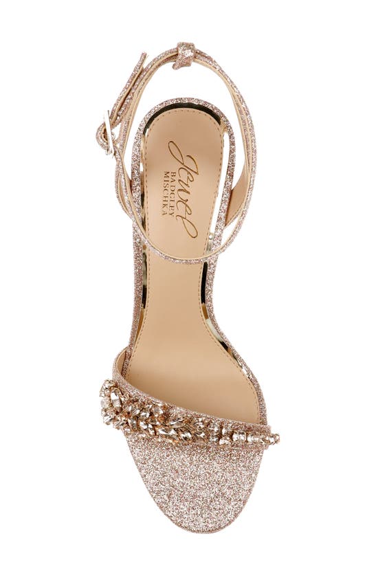 Jewel Badgley Mischka Dallyce Ankle Strap Sandal In Rose Gold