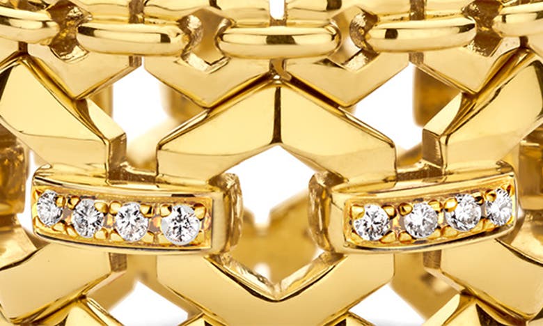 Dries Criel Diamond Link Ring In Gold