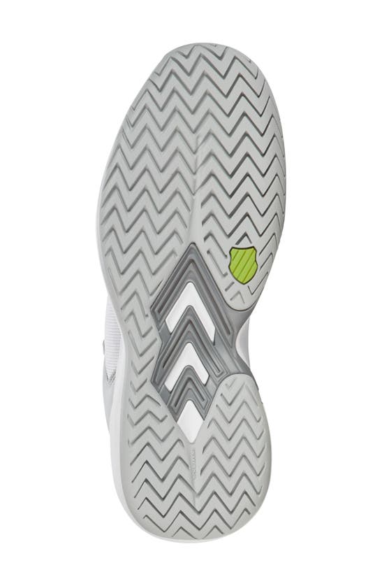 Shop K-swiss Ultrashot Team Tennis Shoe In Grey/ White/ Lime Green