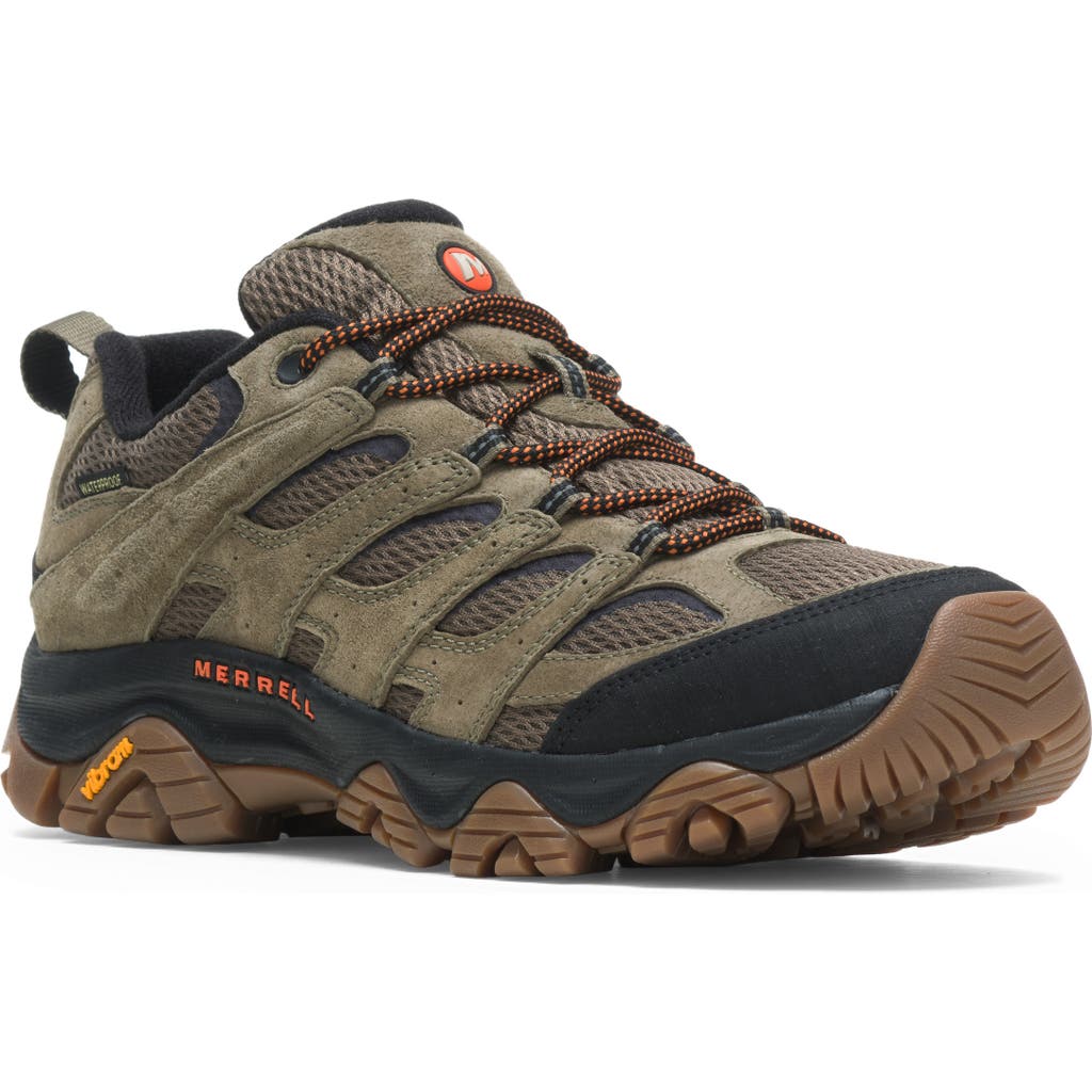 Merrell Moab 3 Waterproof Hiking Shoe In Olive/gum