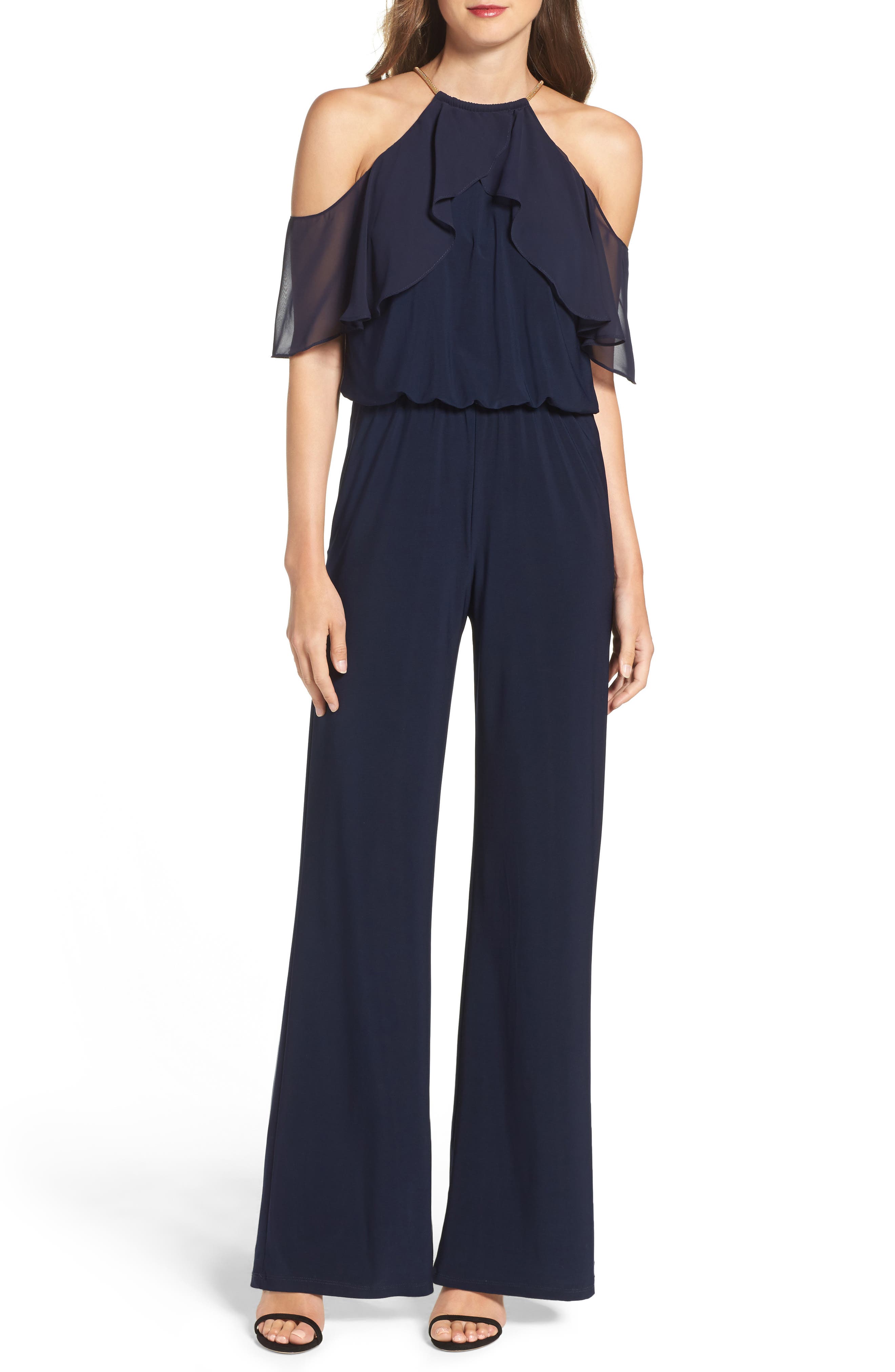 Xscape Cold Shoulder Jumpsuit Nordstrom