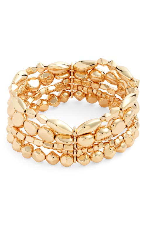 Shop Nordstrom Layered Beaded Stretch Bracelet In Gold