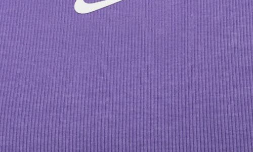 Shop Nike Kids' Sportswear Rib Racerback Tank In Black Raspberry