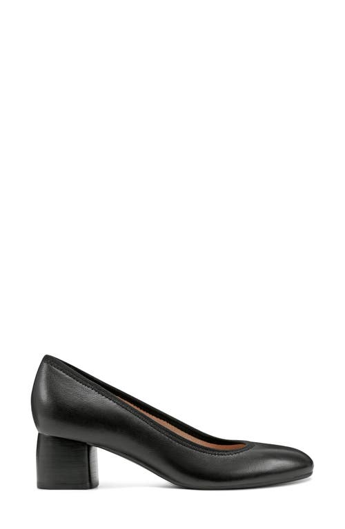 Shop Earth ® Rellia Block Heel Pump In Black Leather