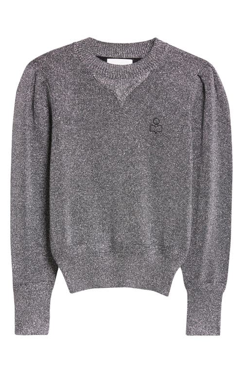 Shop Isabel Marant Étoile Kelaya Metallic Sweater In Silver