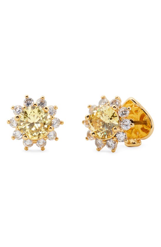 Kate Spade Sunny Halo Stud Earrings In Yellow.
