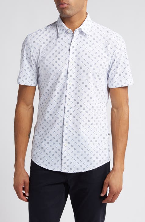 Roan Ken Slim Fit Short Sleeve Button-Up Shirt