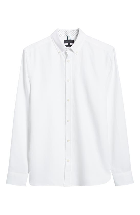 Shop Ted Baker London Burtonn Button-down Shirt In White