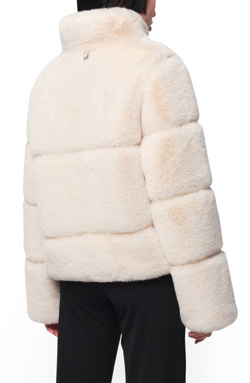 Shop Apparis Sai Short Recycled Polyester Pluche™ Faux Fur Coat In Cream