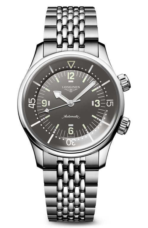 Longines Legend Diver Bracelet Watch, 39mm In Silver/grey