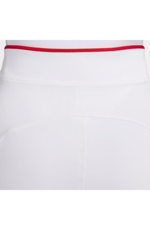 Shop Nike X Jacquemus Maxi Skirt In White/university Red