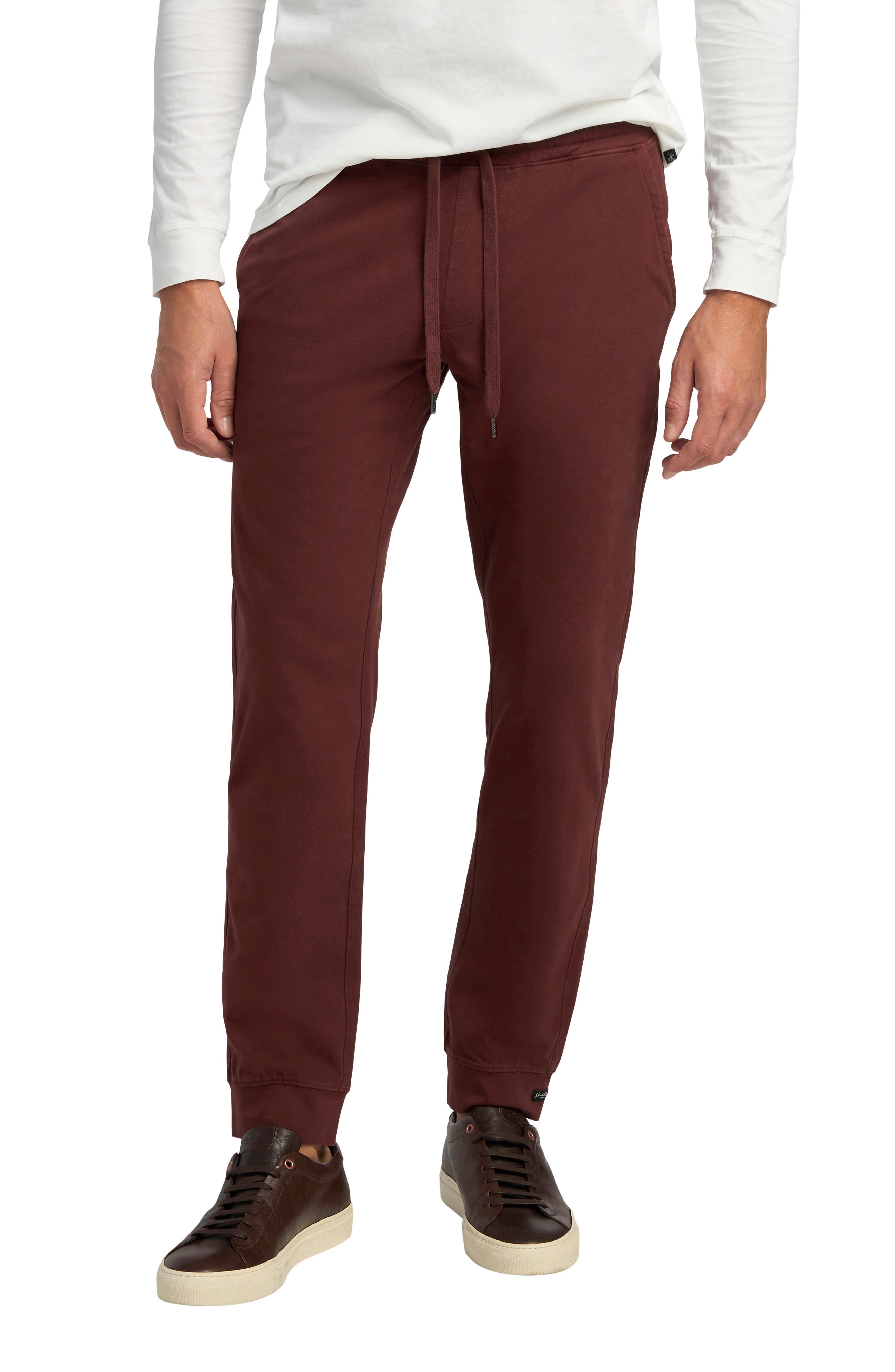 mens burgundy sweatpants