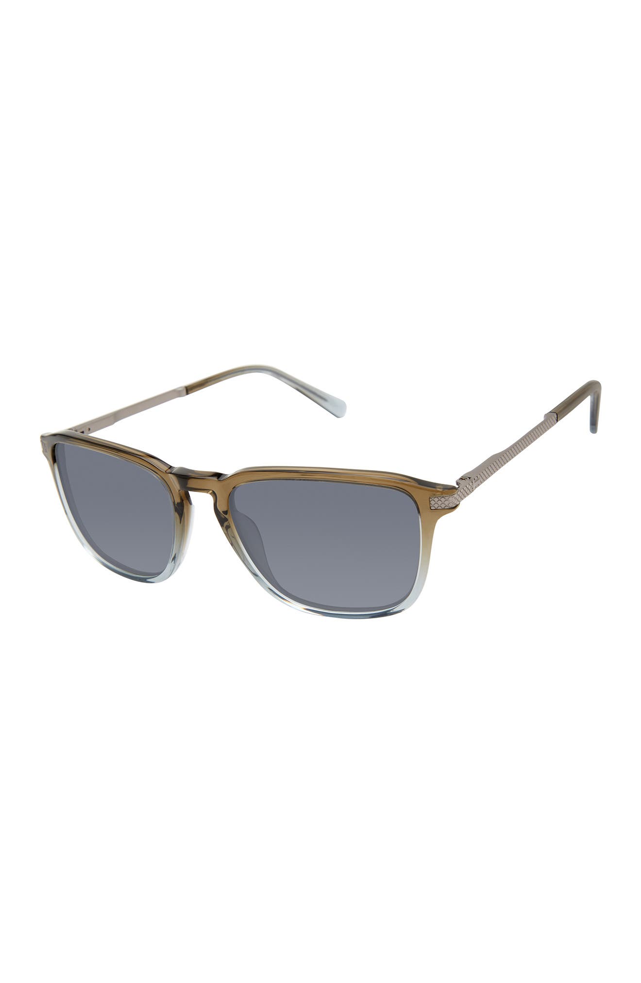 Ted Baker 55mm Rectangle Polarized Sunglasses In Sla