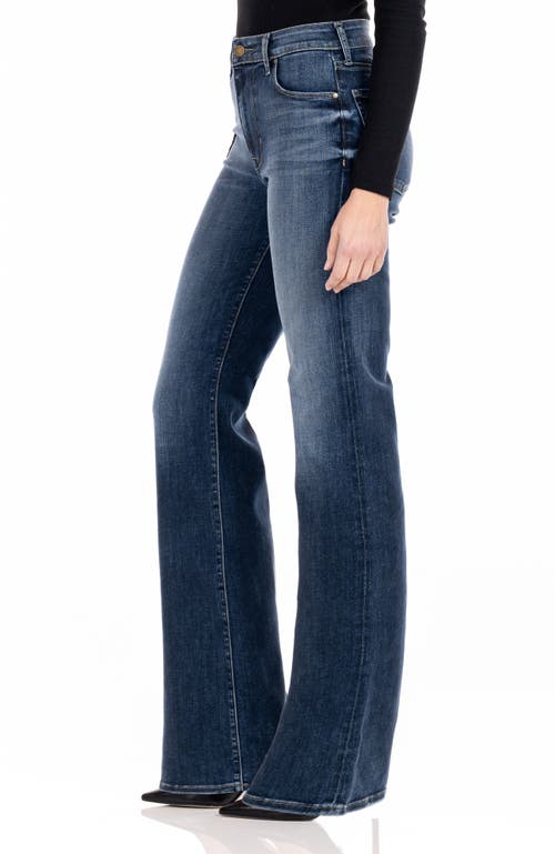 Shop Fidelity Denim Katie High Rise Classic Flare Jeans In St. Tropez