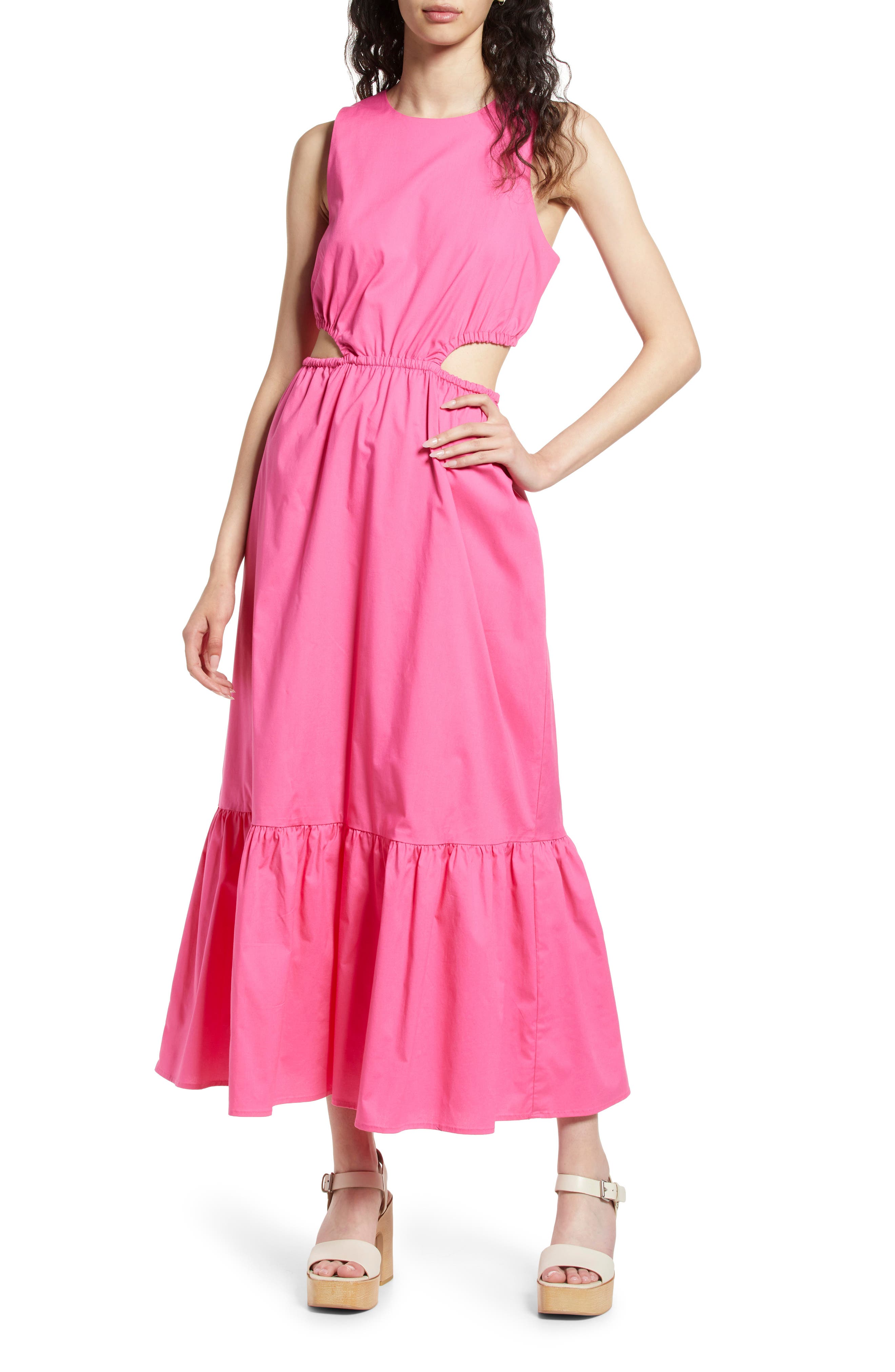 WAYF Rae Cutout Midi Dress | Nordstrom
