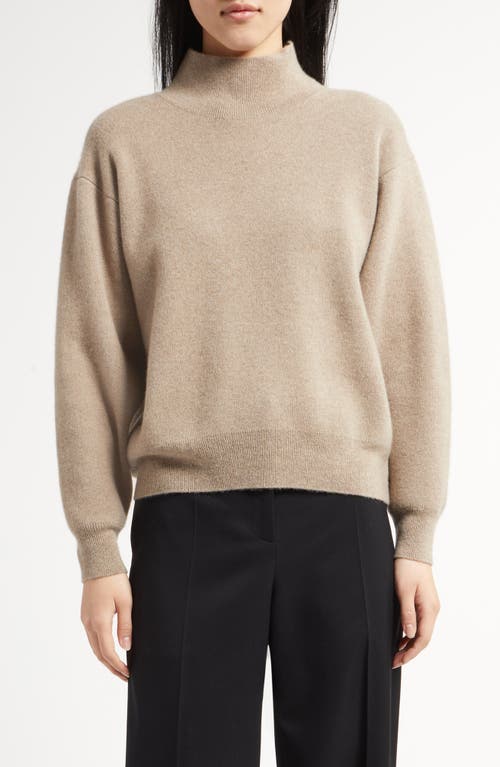 The Row Jabari Mock-neck Oversized Cashmere Sweater In Sesame Melange