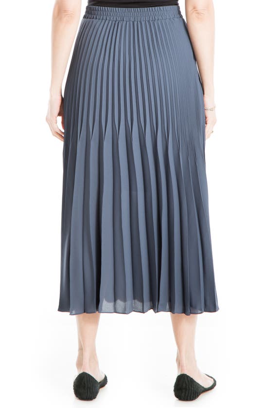 Max Studio Pleated Midi Skirt In Ombre Blue | ModeSens