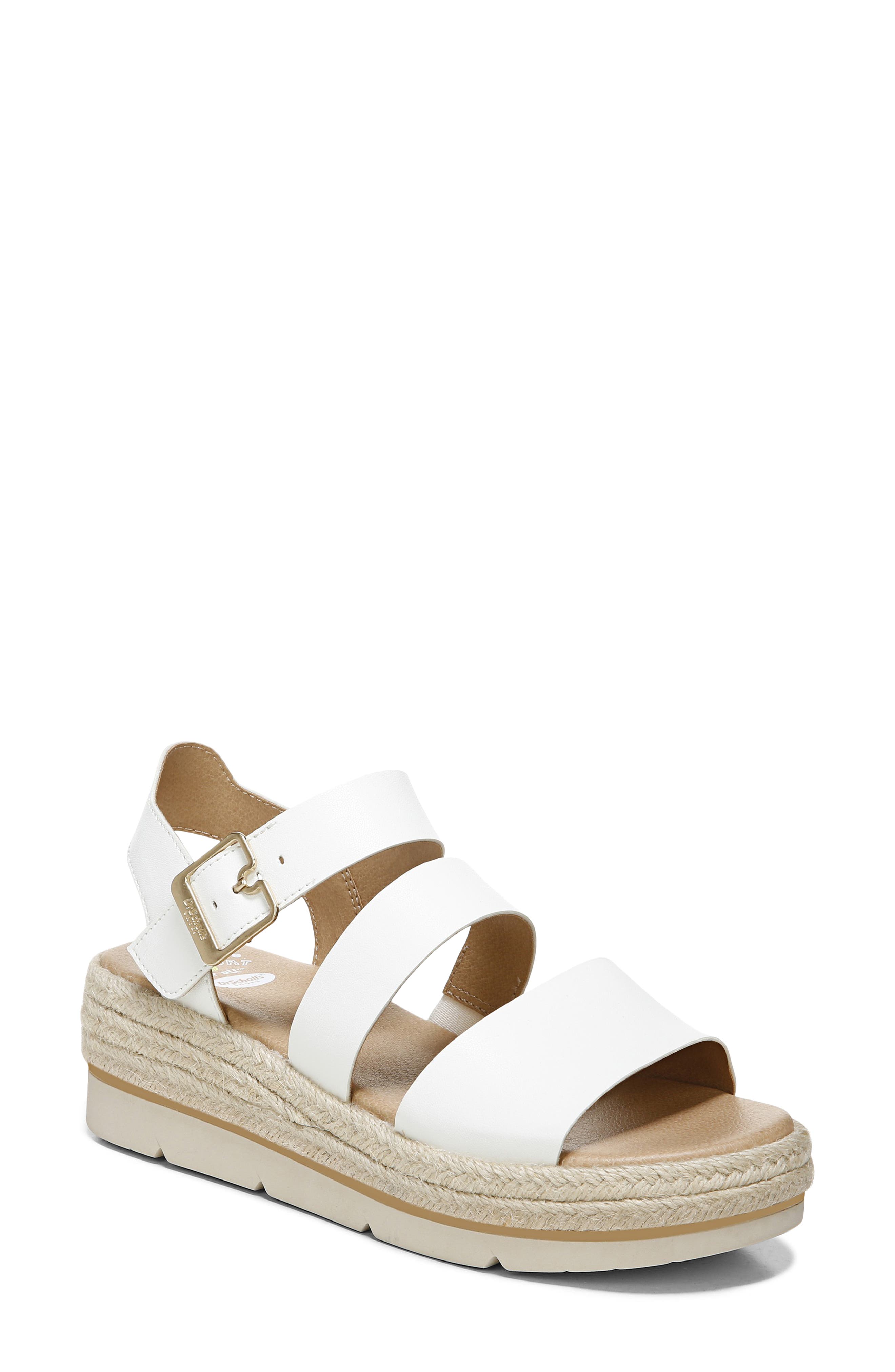 Dr. Scholl's Once Twice Espadrille Sandal in White