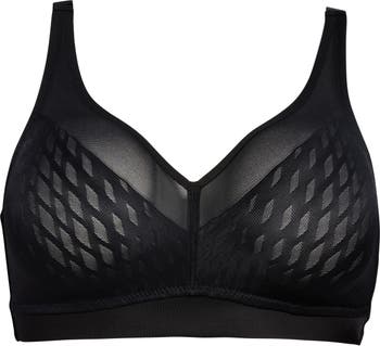 WACOAL ELEVATED ALLURE WIREFREE BRA IN BLACK SIZE 38C NEW