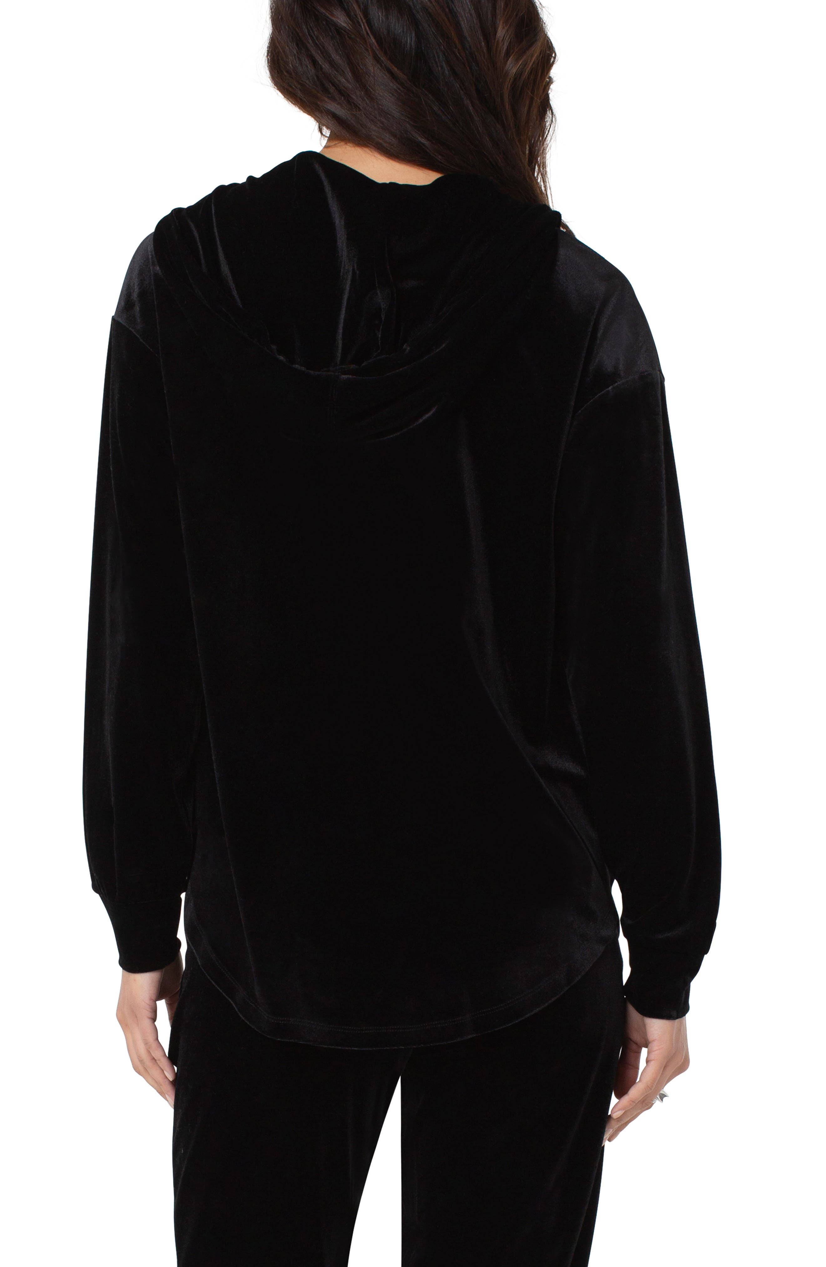 black velour sweater
