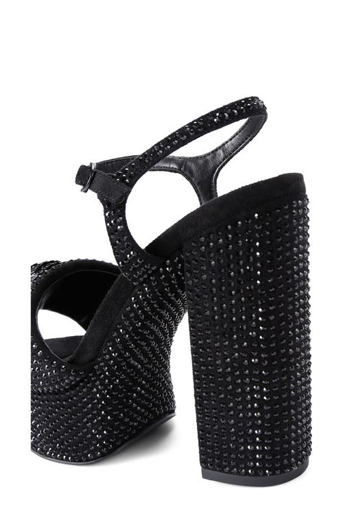 Shop Kurt Geiger London Kensington Embellished Platform Sandal In Charcoal