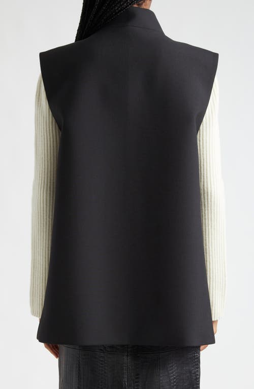 ROHE RÓHE OPEN FRONT WOOL BLEND VEST 