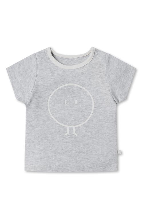 Mori Snoozy Fitted Two-piece Graphic Short Pajamas In Grey Marl