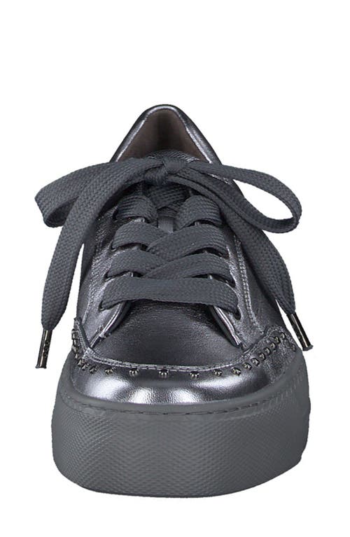 Paul Green Waverly Platform Sneaker In Clay Metallic Nappa