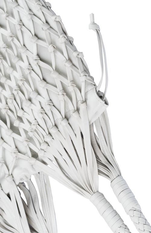 Adriana Castro La Red Mesh Bag In Leather In White