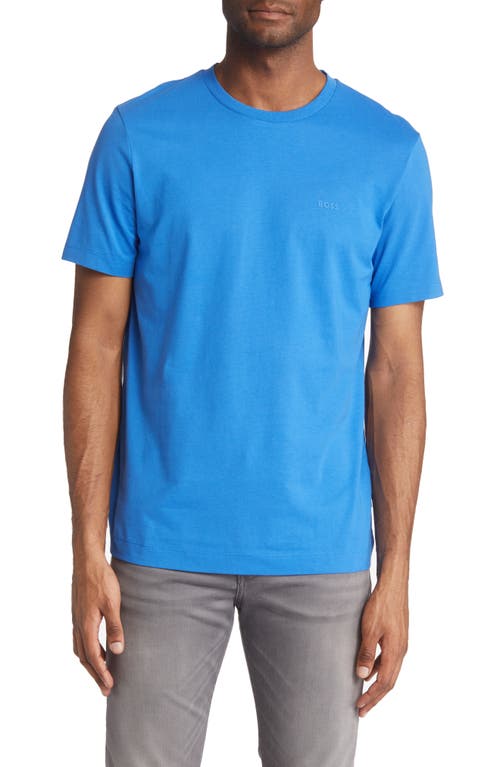 BOSS Thompson Solid T-Shirt Medium Blue at Nordstrom,
