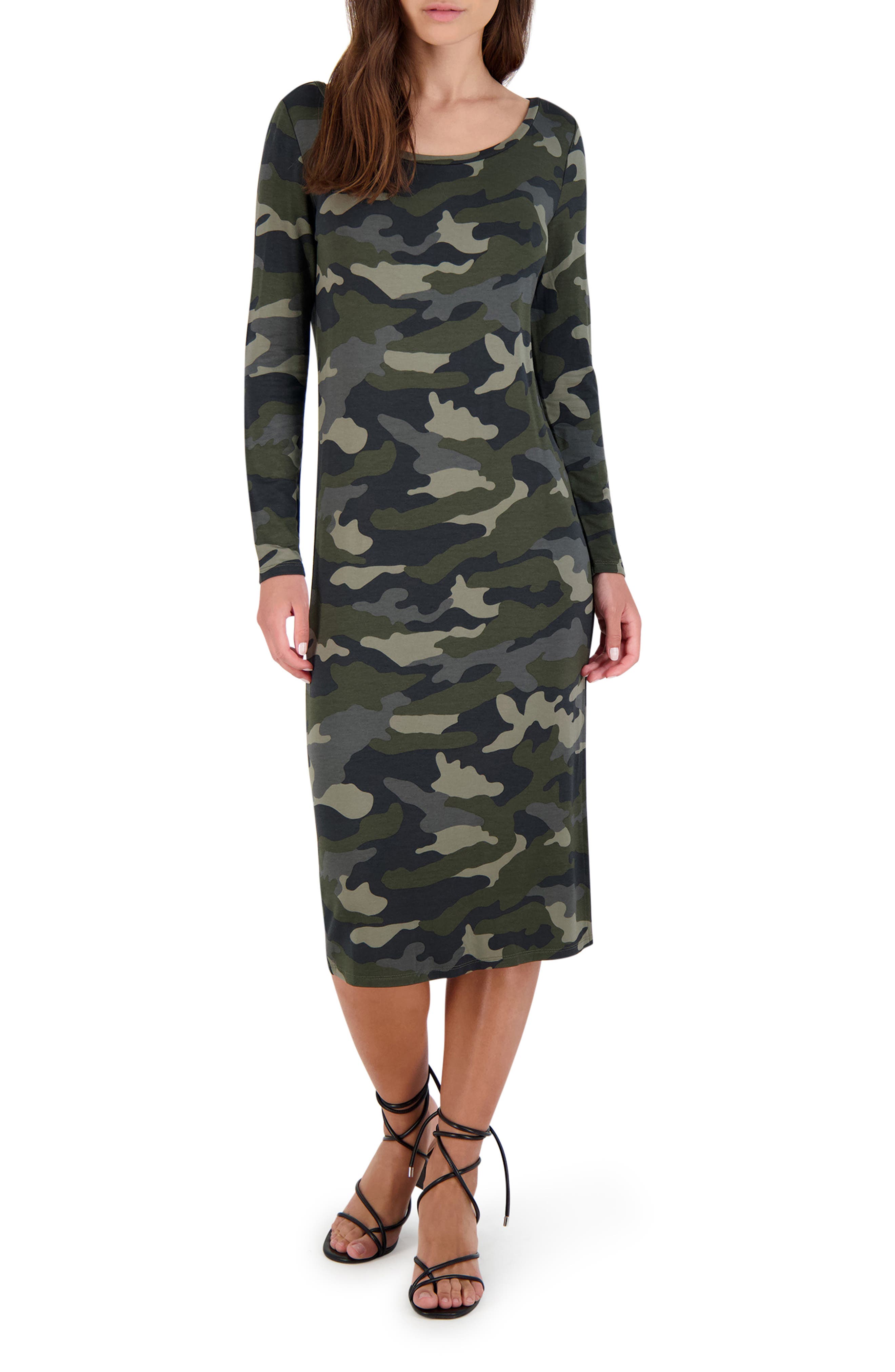 army green t shirt dress