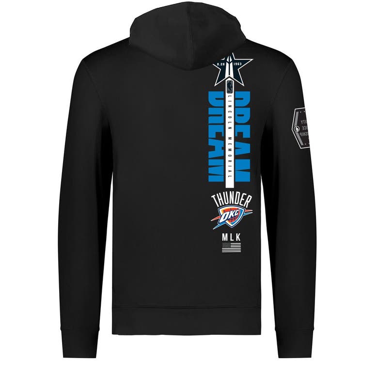 Shop Fisll Unisex  X Black History Collection  Black Oklahoma City Thunder Pullover Hoodie