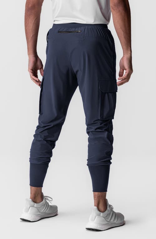 Shop Asrv Tetra-light Cargo Joggers In Navy Reflective