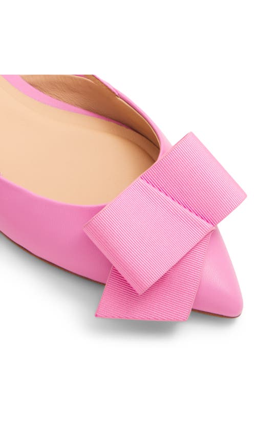 Shop Ted Baker Emma Bow Slingback Pointed Toe Flat In Bright Pink