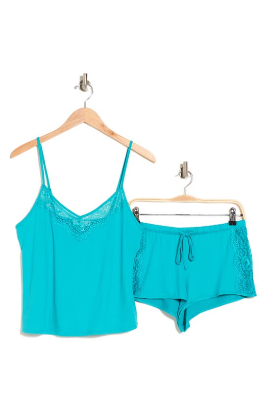 Shop In Bloom By Jonquil Before Sunset Cami & Shorts Pajamas In Turquoise