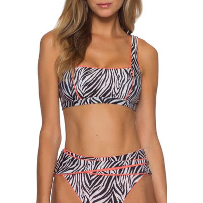 Becca Animal Kingdom Bralette Bikini Top, White