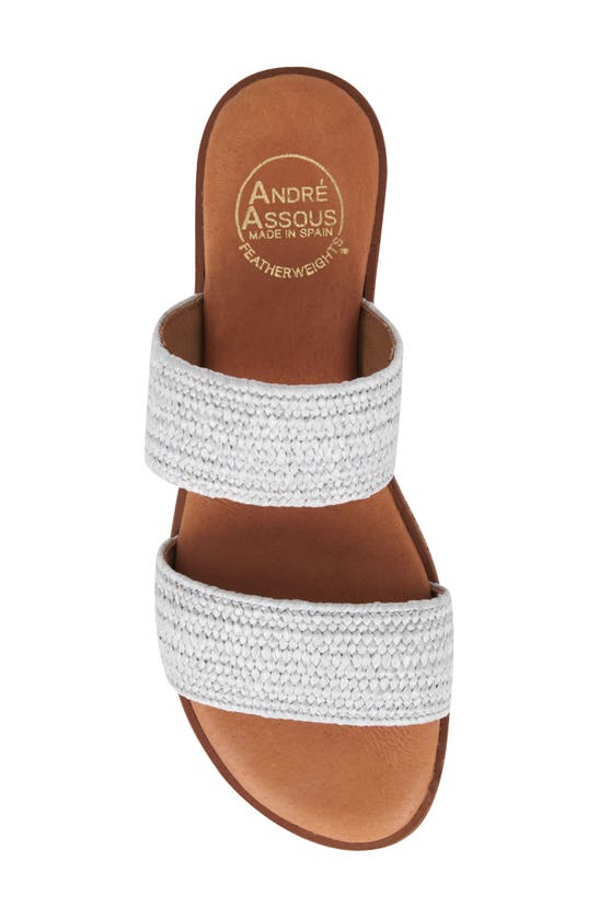 Shop Andre Assous André Assous Galia Featherweights™ Slide Sandal In Silver