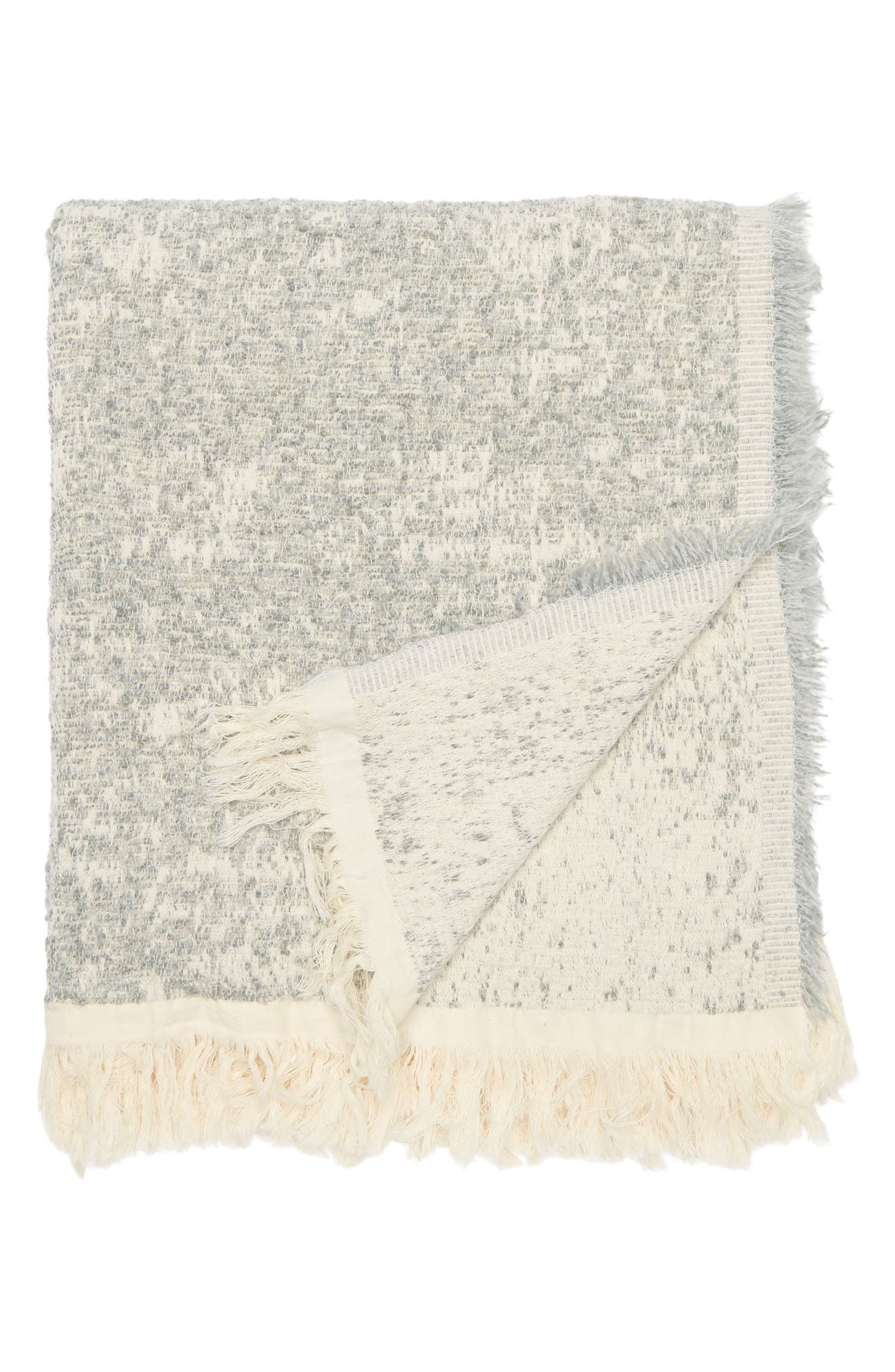 Artisan 34 Yarn Dyed Knit Throw Blanket In Grey