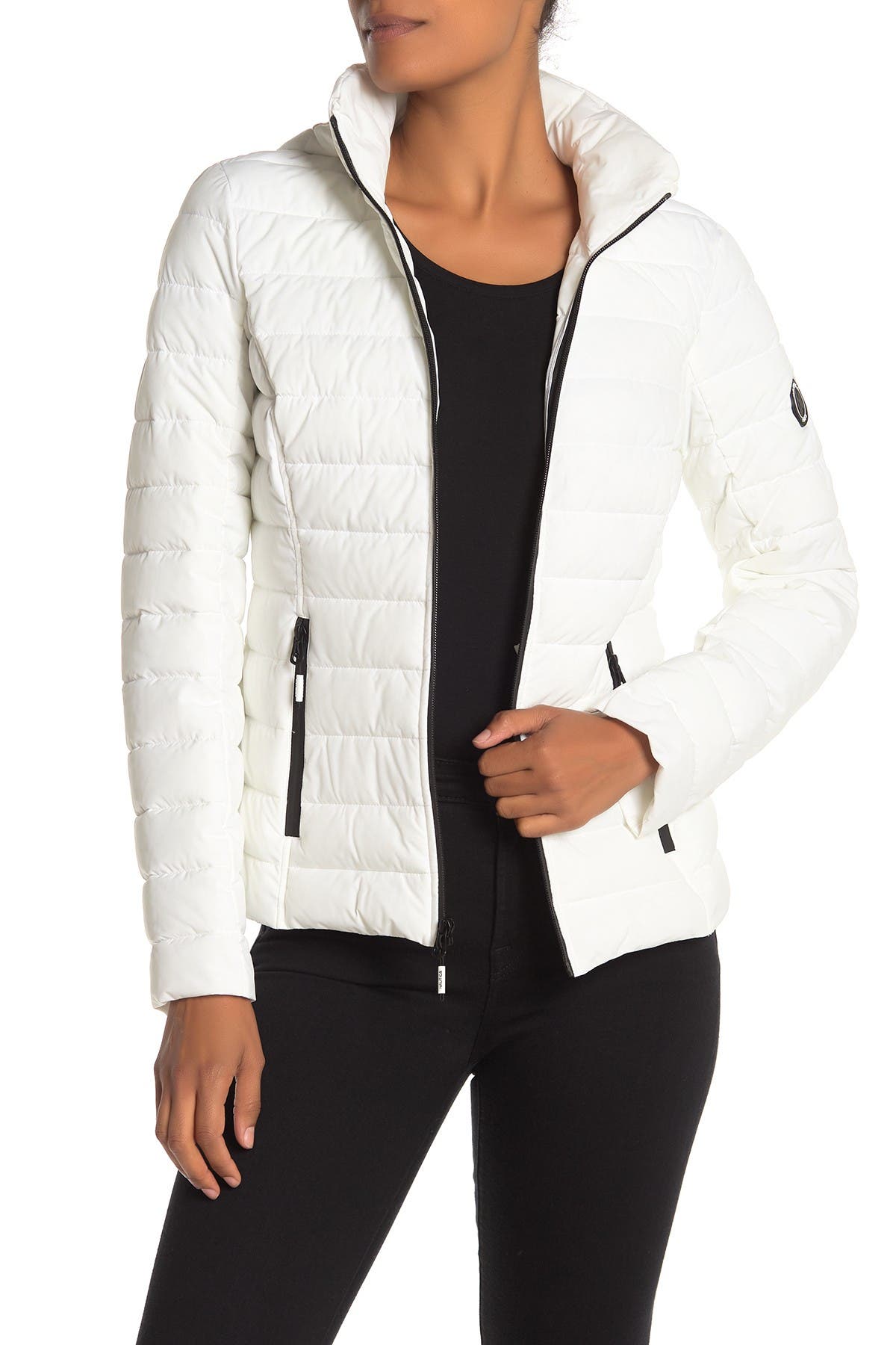 nautica stretch puffer water resistant jacket