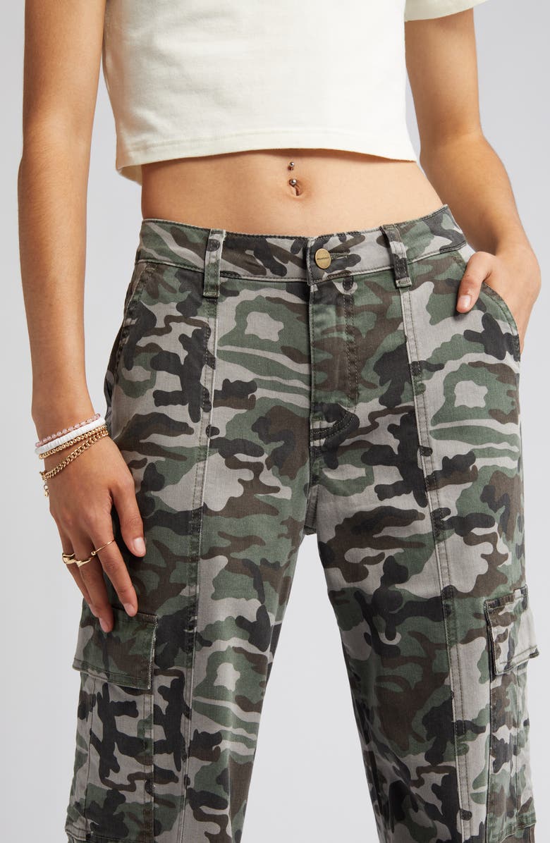 Prosperity Denim Camo Print Wide Leg Cargo Pants | Nordstrom