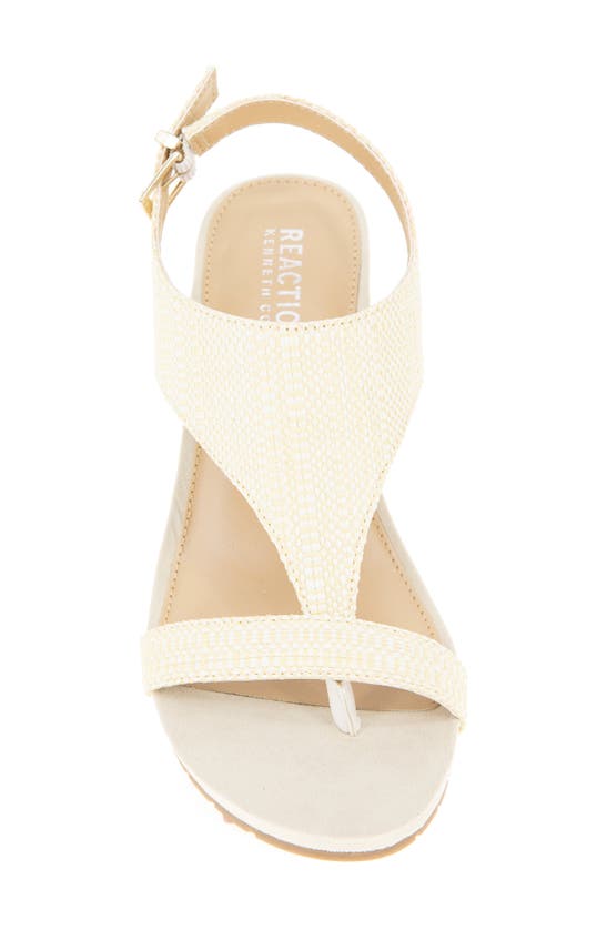 Reaction Kenneth Cole Greatly Platform Wedge Sandal In Natural Weave