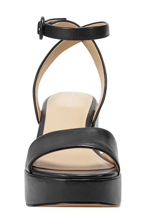 Marc Fisher Ltd Razza Platform Ankle Strap Sandal In Black