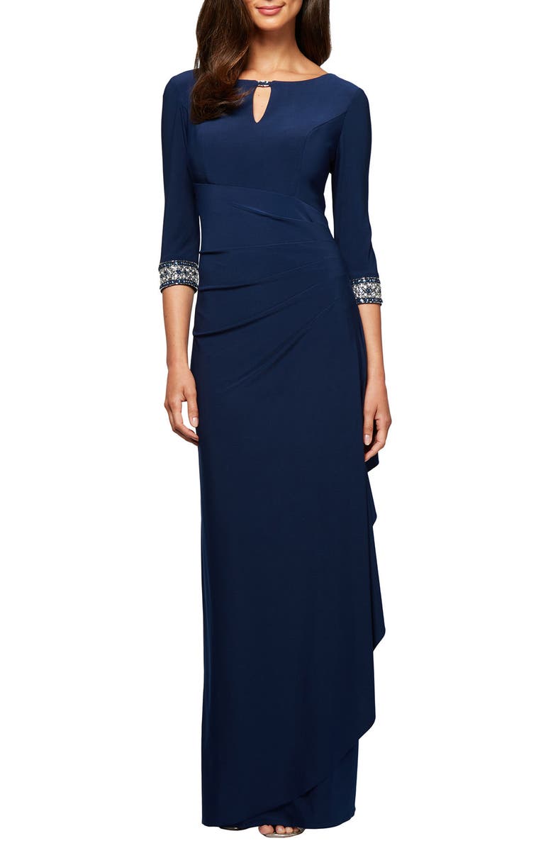 Alex Evenings Jeweled Cuff Column Formal Gown | Nordstrom