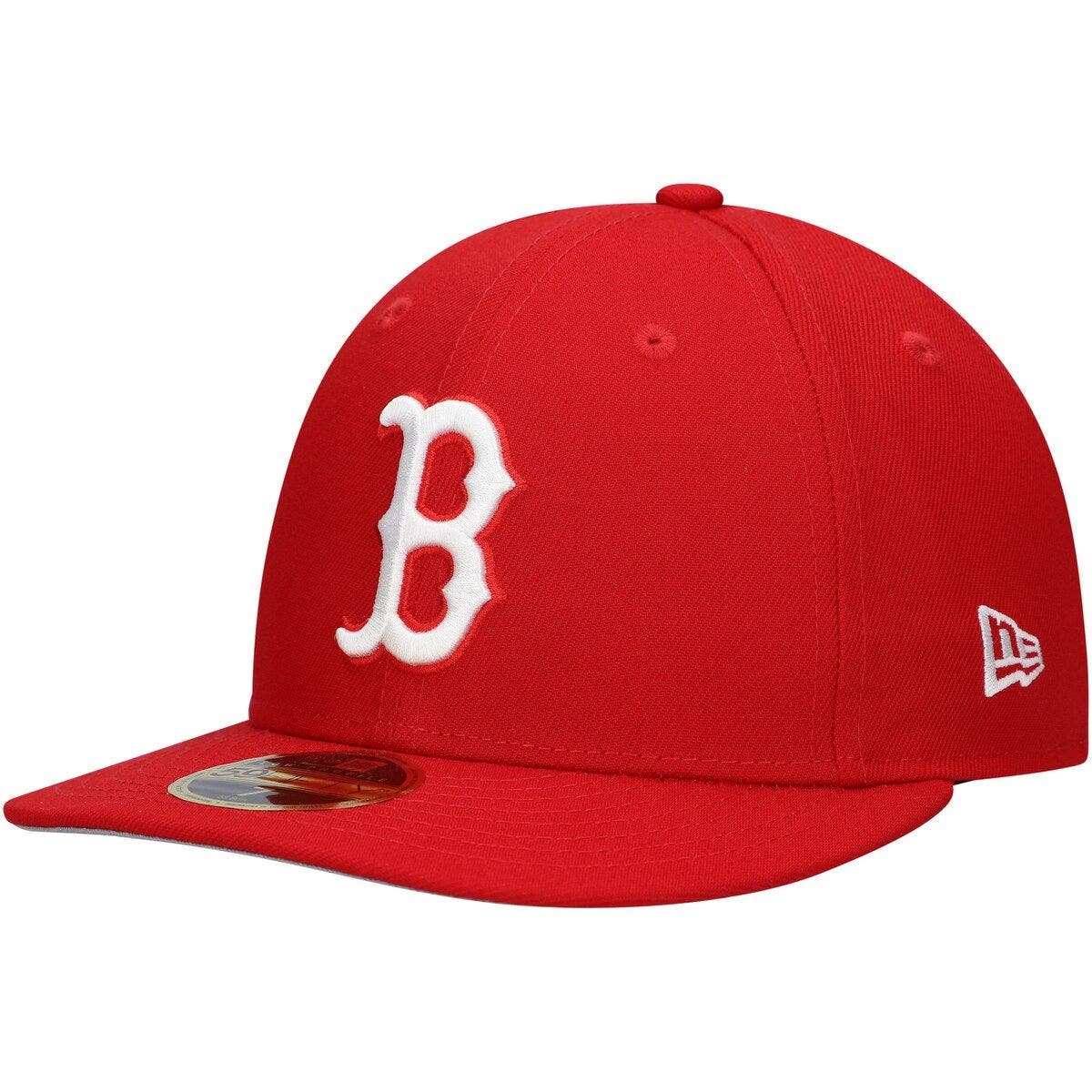 New Era Men's New Era Scarlet Boston Red Sox Low Profile 59FIFTY Fitted ...