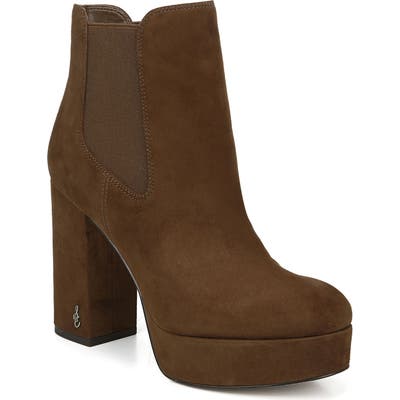 Sam Edelman Abella Platform Chelsea Boot, Brown