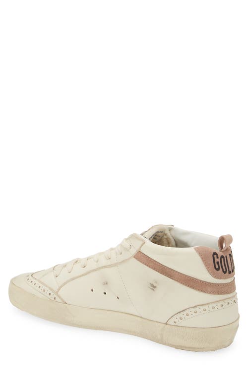 Golden Goose Midstar Sneaker In White/pink/gold